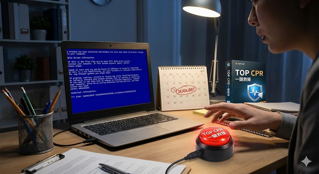 情境一：藍屏死機與關鍵時刻救援